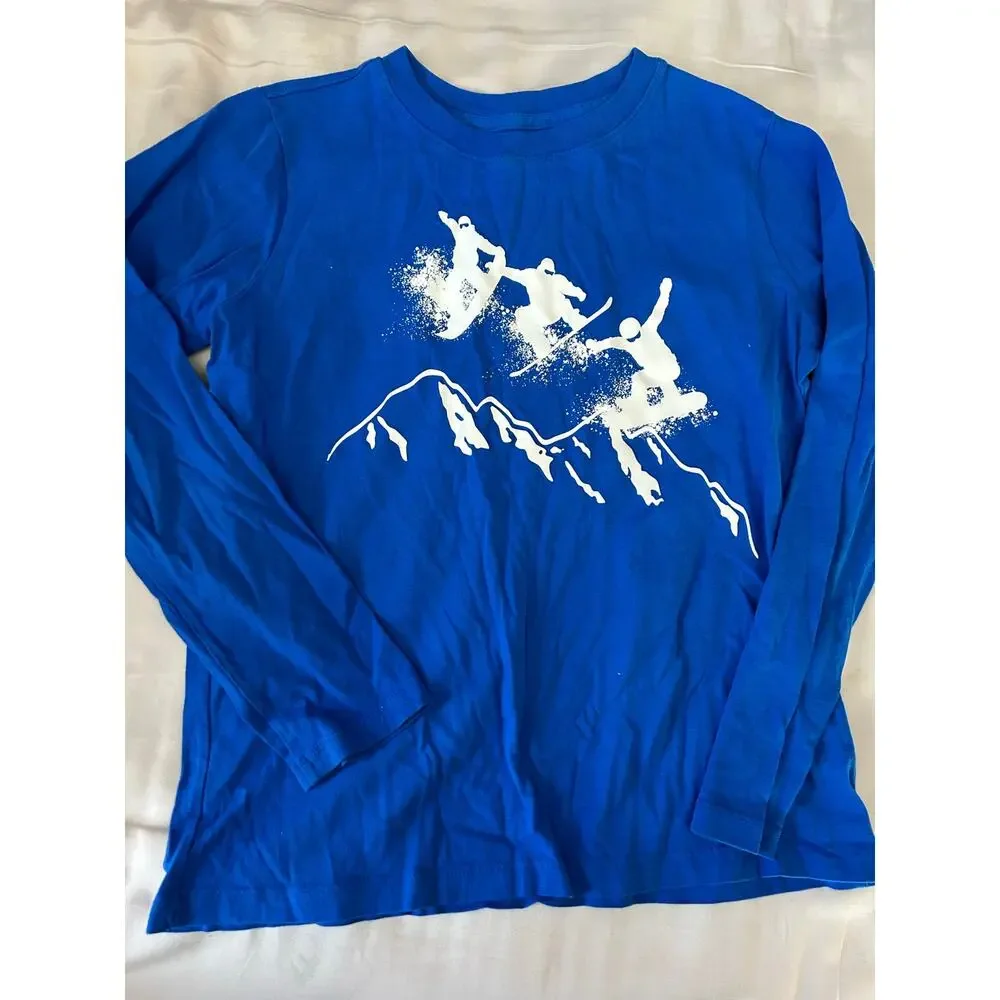 Lands End blue snowboarding shirt size 10-12